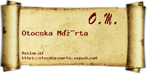 Otocska Márta névjegykártya